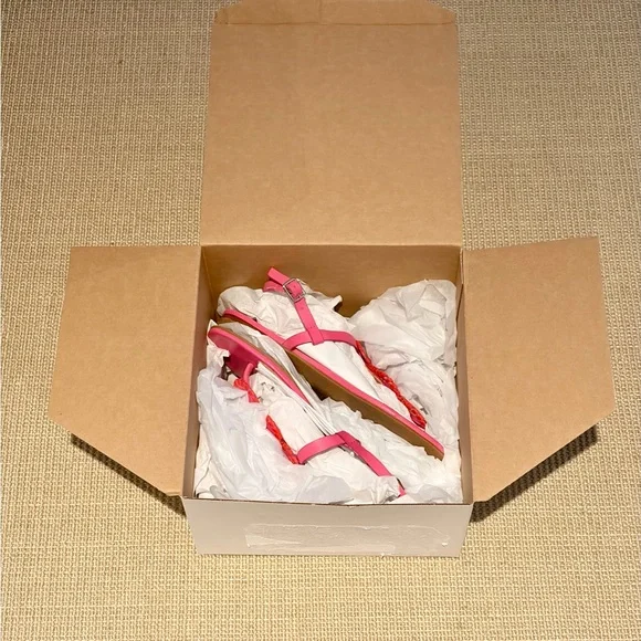 Jack Rogers Whip Stitch Medallion Sandals Pink Red Size 9.5 M EUC - Picture 10 of 10